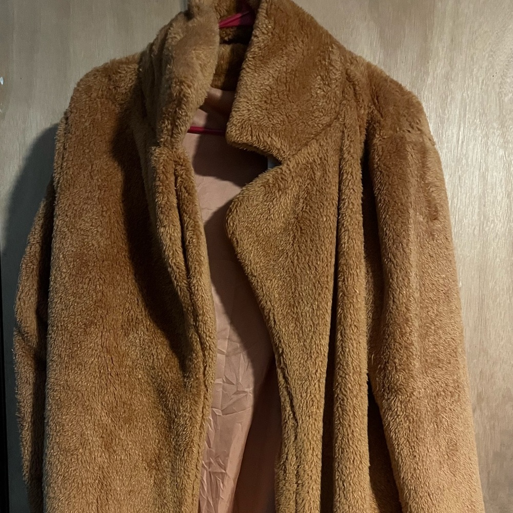 Fluffy Orange Long Coat